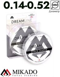 Шок лидер конусный Mikado DREAMLINE TAPERED SHOCK LEADER (0.14-0.52 мм/10 шт x 15 м) прозрачный