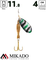 Блесна вращающаяся Mikado DRONE №2, 11.8 г., серебро GBB, длина лепестка 40 мм.