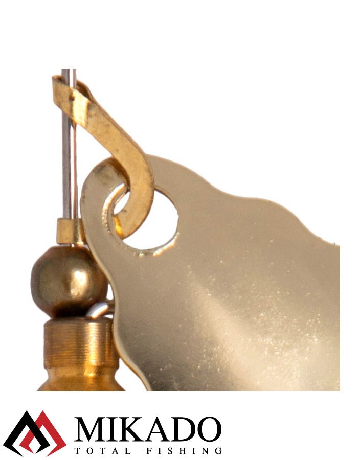 Блесна вращающаяся Mikado ZIGZAG №3, 15 г., золото, длина лепестка 60 мм.