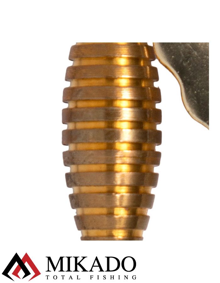 Блесна вращающаяся Mikado ZIGZAG №3, 15 г., золото, длина лепестка 60 мм.
