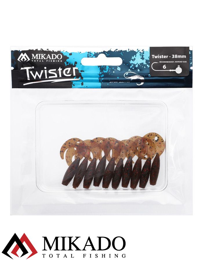 Твистер Mikado TWISTER 38 мм., 0.7 г., BROWN PUMPKIN (10 шт.)