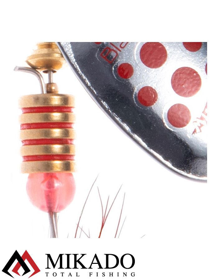 Блесна вращающаяся с кисточкой Mikado BLASTER № 2, 4 г., серебро/10