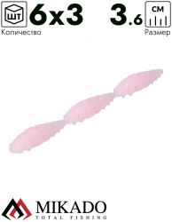 Личинка силиконовая Mikado M-AREA MULTI INSECT 3x36мм., светло-розовый (6шт.)