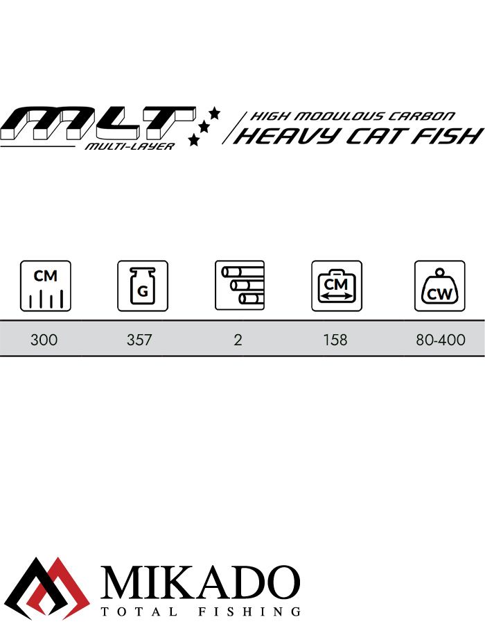 Спиннинг Mikado MLT HEAVY CATFISH 300 (80-400 г.)