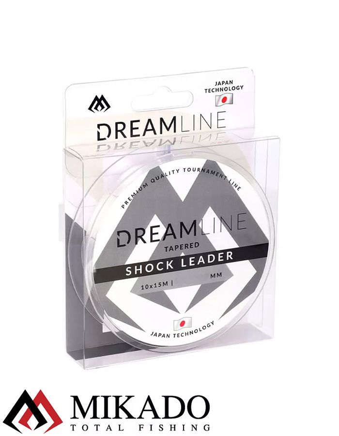Шок лидер конусный Mikado DREAMLINE TAPERED SHOCK LEADER (0.16-0.54 мм/10 шт x 15 м) прозрачный