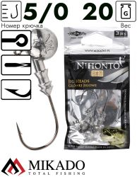 Джиг - головка Mikado NIHONTO BN 20 г., крючок № 5/0  ( 3 шт.)