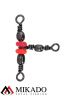 Вертлюжок тройной Mikado Crossline тип С BN 12*14.  тест 14 кг. (5 шт.)