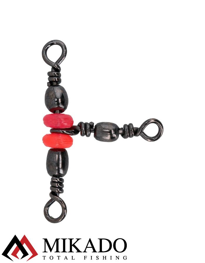 Вертлюжок тройной Mikado Crossline тип С BN 12*14.  тест 14 кг. (5 шт.)