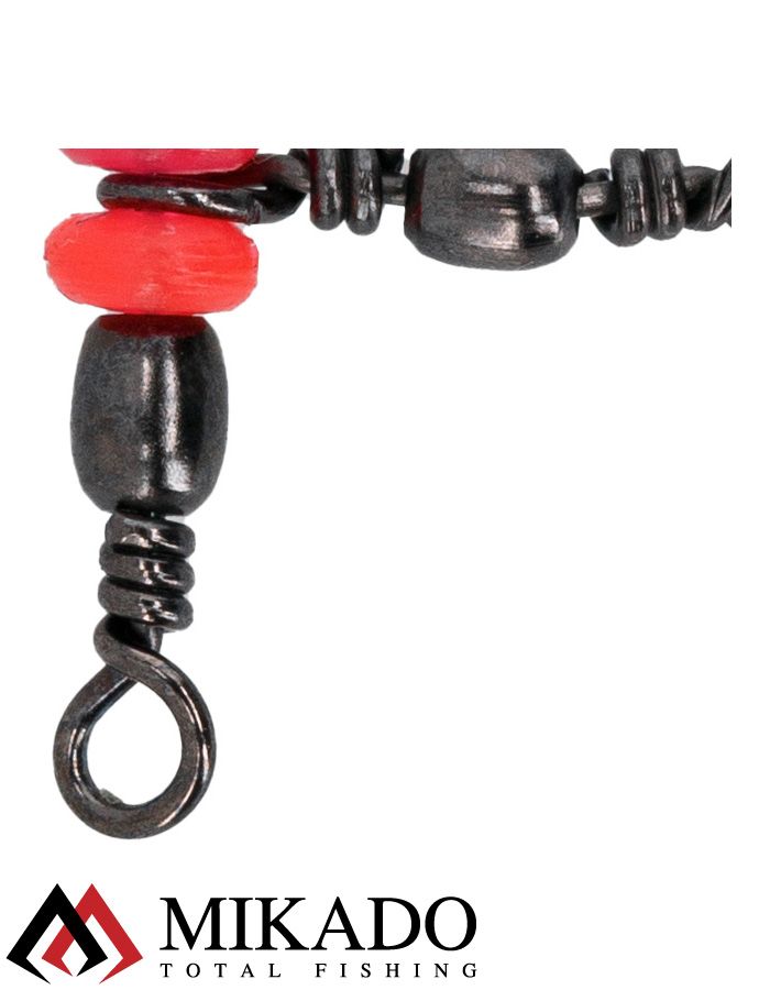 Вертлюжок тройной Mikado Crossline тип С BN 12*14.  тест 14 кг. (5 шт.)