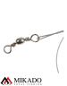 Поводок стальной Mikado X-Plode с вертлюжком и крючком 15/20/25 см., 10 кг., ZG11-012-30