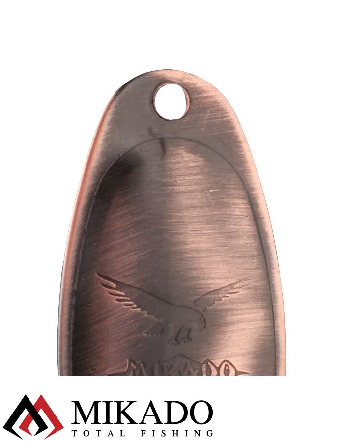Блесна вращающаяся Mikado BLASTER №1, 3 г., состаренная медь, длина лепестка 21 мм.