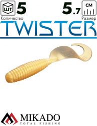 Твистер Mikado TWISTER 57 мм., 2.2 г., 05T (5 шт.)