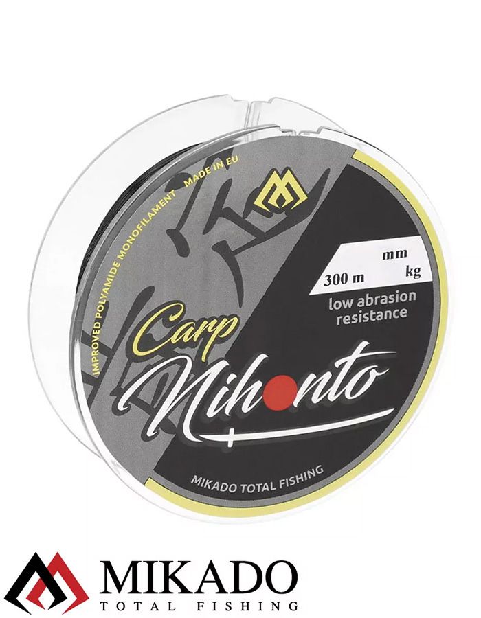 Леска мононить Mikado NIHONTO CARP 0,28 (300 м) - 9.50 кг.