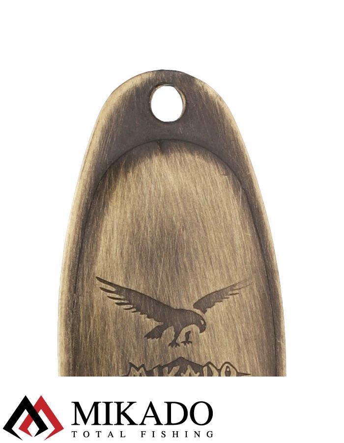 Блесна вращающаяся Mikado BLASTER №1, 3 г., состаренное золото, длина лепестка 21 мм.