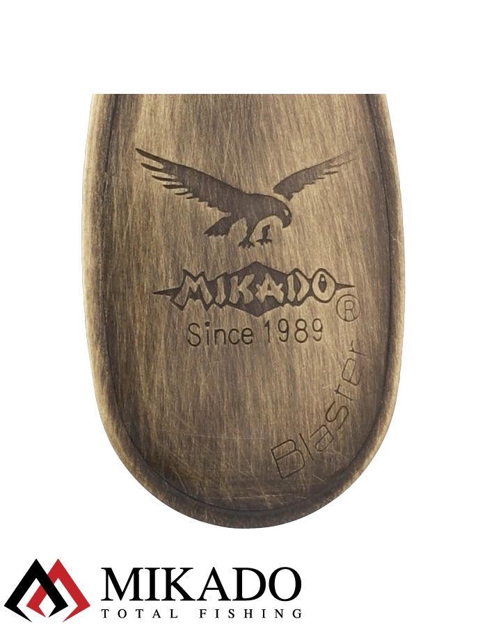 Блесна вращающаяся Mikado BLASTER №1, 3 г., состаренное золото, длина лепестка 21 мм.