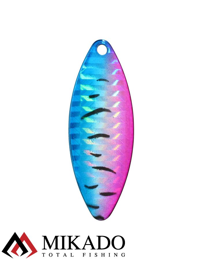 Блесна вращающаяся Mikado STREAM №3, 10 г., серебро 68 HOLO, длина лепестка 52 мм.
