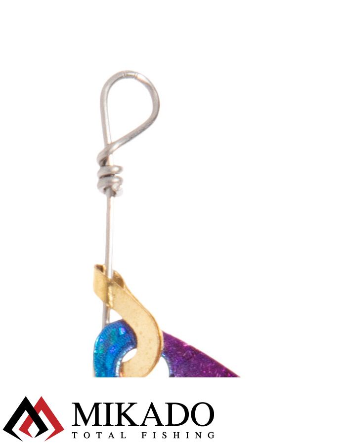 Блесна вращающаяся Mikado STREAM №3, 10 г., серебро 68 HOLO, длина лепестка 52 мм.