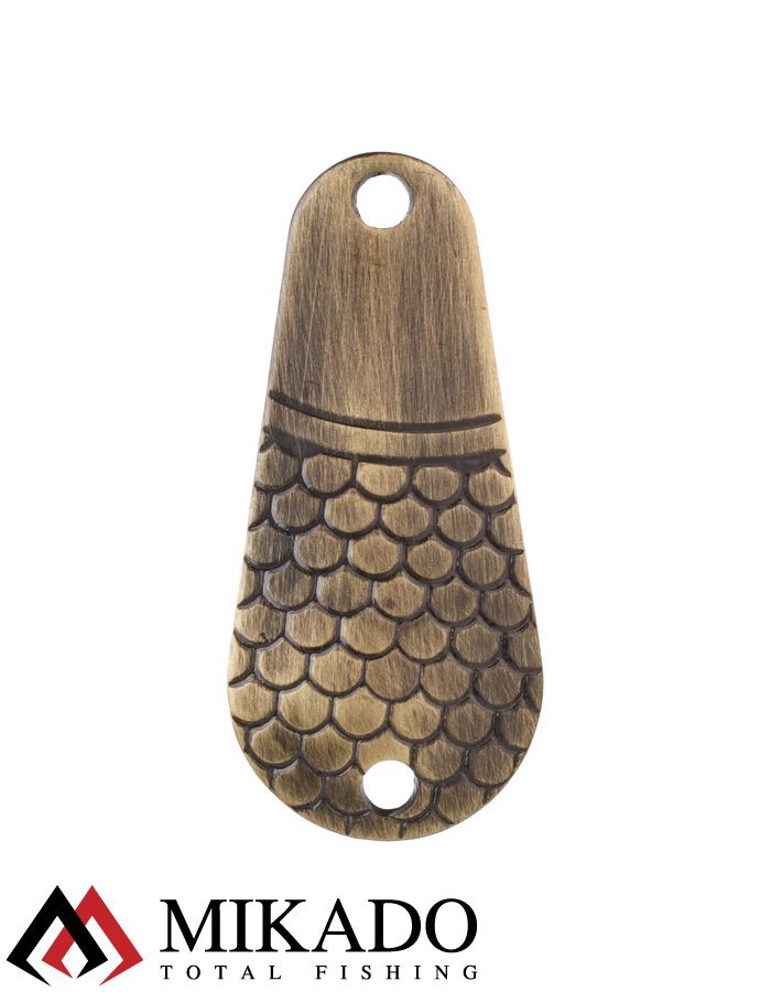 Блесна колеблющаяся Mikado GNOM №2, 20 г., 6.1 см., состаренное золото