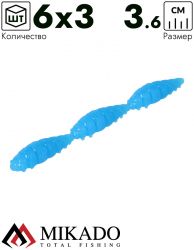 Личинка силиконовая Mikado M-AREA MULTI INSECT 3x36мм., синий (6шт.)