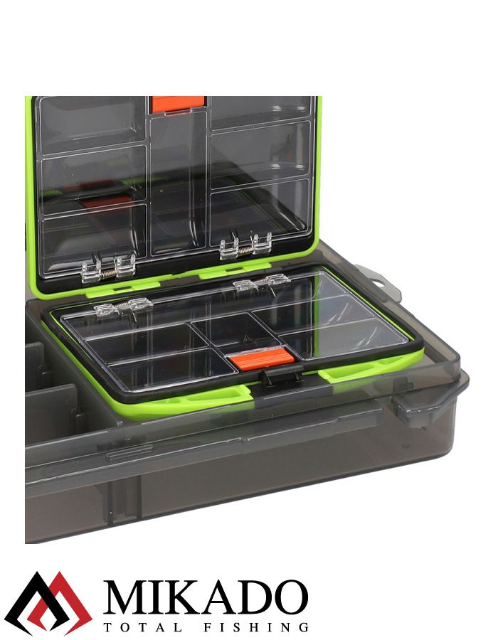 Коробка Mikado для рыболовных принадлежностей с герм.боксом METHOD FEEDER COMPACT BOX (24.5x19x4)