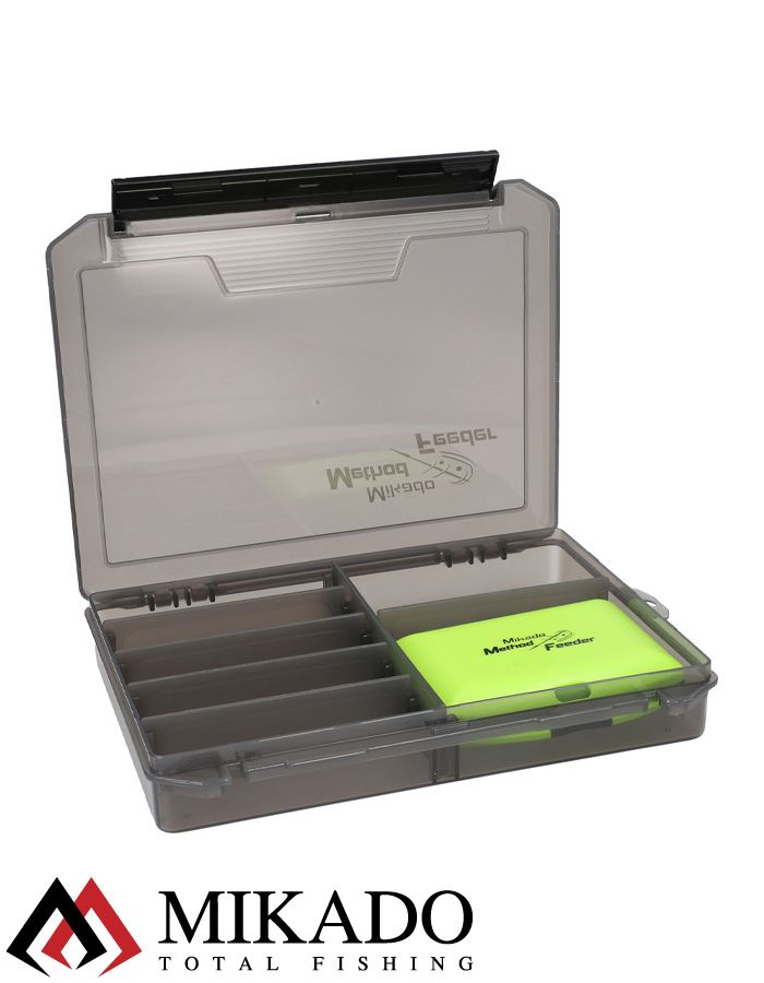 Коробка Mikado для рыболовных принадлежностей с герм.боксом METHOD FEEDER COMPACT BOX (24.5x19x4)