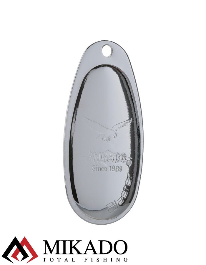 Блесна вращающаяся Mikado BLASTER №1, 3 г., состаренное серебро, длина лепестка 21 мм.