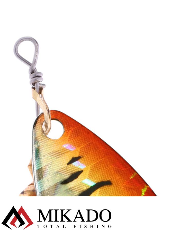 Блесна вращающаяся Mikado STREAM №3, 10 г., серебро 69 HOLO, длина лепестка 52 мм.