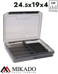Коробка для рыболовных принадлежностей Mikado с пенкой EVU ACH-H527B (24,5 x 19 x 4 см.)