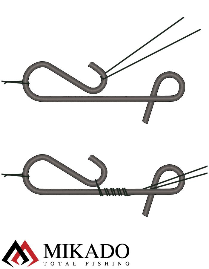 Застежка Mikado для безузлового крепления плетёнки BN размер M.  тест 18 кг. (10 шт.)