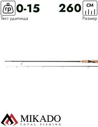 Спиннинг Mikado BLACK DRAFT UL Spin 260 (до 15 г.)