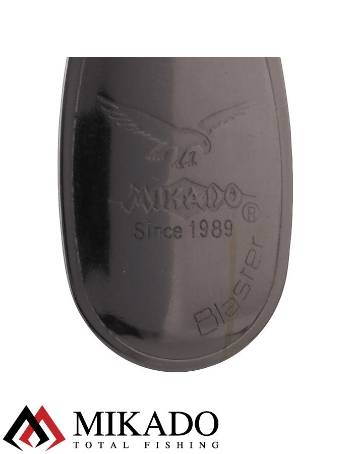 Блесна вращающаяся Mikado BLASTER №1, 3 г., чернёная, длина лепестка 21 мм.