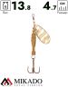 Блесна вращающаяся Mikado DRONE №3, 13.8 г., золото 01, длина лепестка 47 мм.