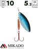 Блесна вращающаяся Mikado STREAM №3, 10 г., серебро 70 HOLO, длина лепестка 52 мм.