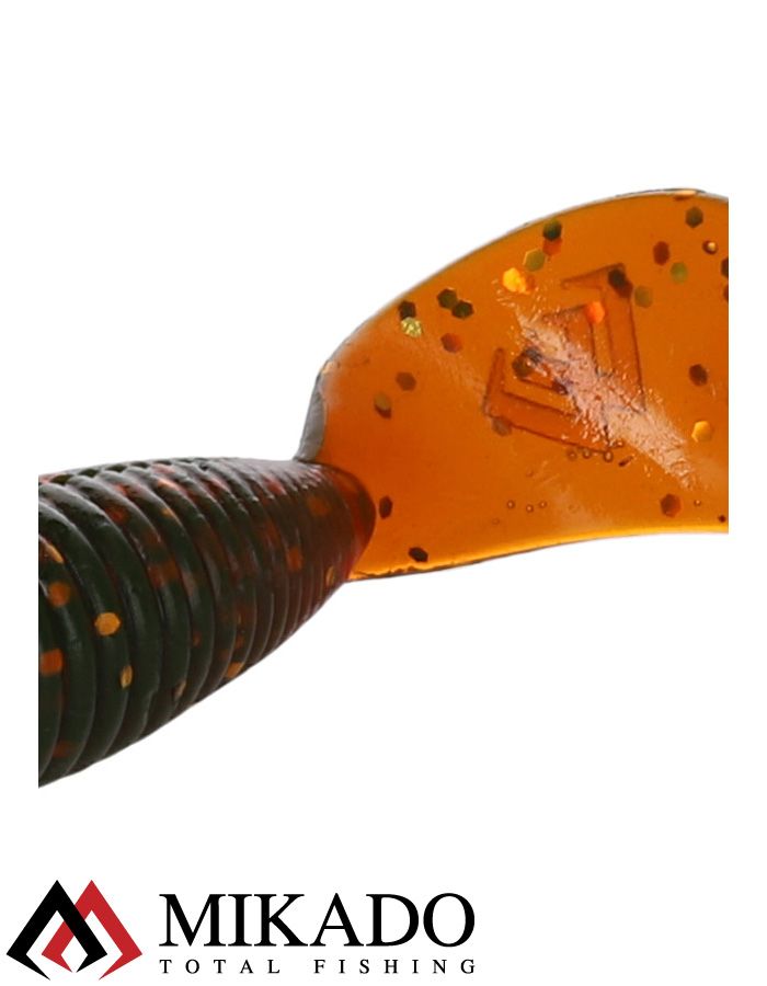 Твистер Mikado TWISTER 38 мм., 0.7 г., MOTOROIL GOLD (10 шт.)