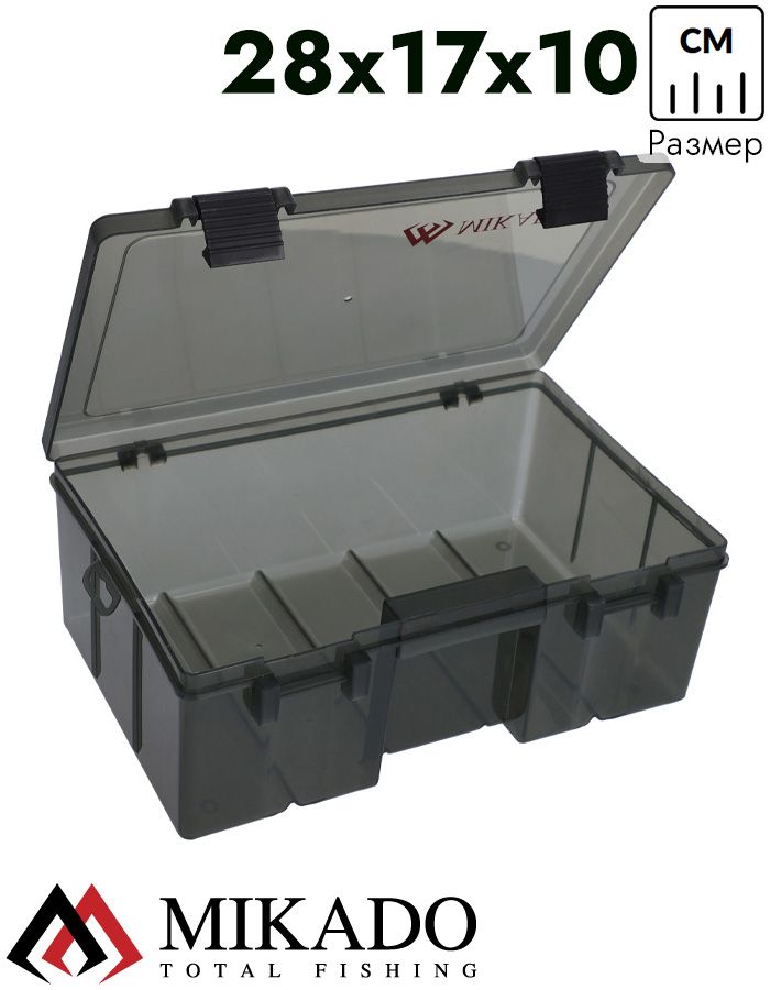 Коробка рыболовная Mikado FOR BAITS DEEP WITH COMPARTMENTS (28 x 17 x 10 см.), UACH-H497A