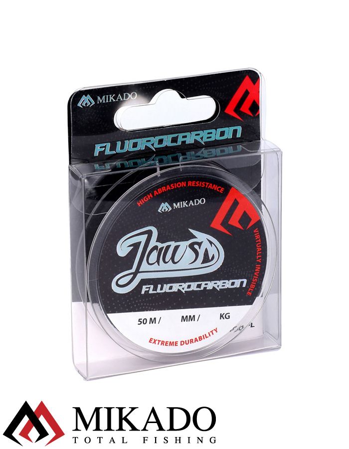 Леска флюрокарбоновая Mikado JAWS FLUOROCARBON 0,14 (50 м) - 1.57 кг.