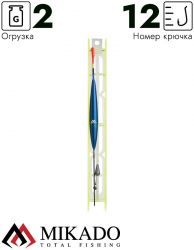 Оснастка для удочки Mikado 027 - 2.0 г. (леска 8 м., 0.14, поводок 0.12, крючок 12)