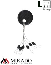 Стопоры резиновые Mikado чёрные AMR7041 L  ( 5 шт.)