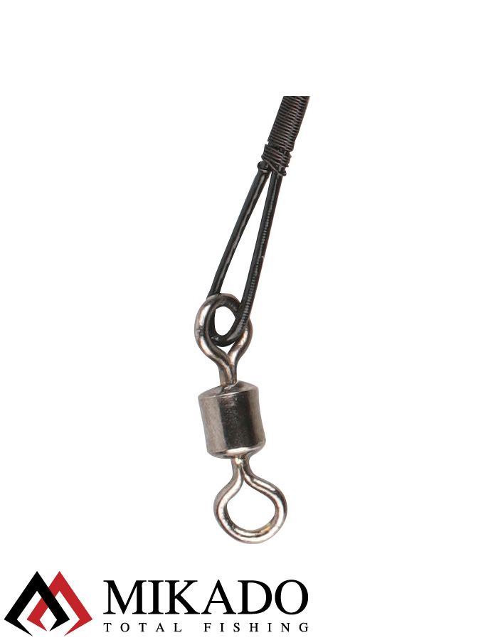 Поводок стальной Mikado JAWS SUPER STRONG 25cm/23кг.( 2 шт.)