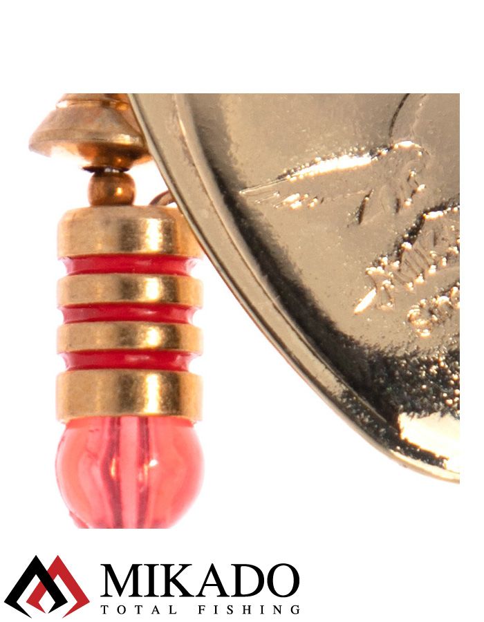 Блесна вращающаяся Mikado BLASTER №2, 4.3 г., золото 00, длина лепестка 25 мм.