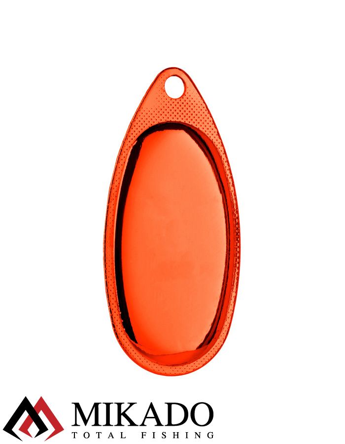 Блесна вращающаяся Mikado FOCUS №3, 6 г., серебро оранжевый (fluorescent), длина лепестка 32 мм.