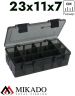 Коробка рыболовная Mikado, с глубокими отделениями FOR BAITS DEEP WITH COMPARTMENTS (23x11x7см.)