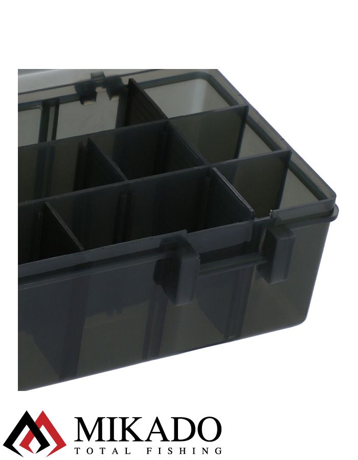 Коробка рыболовная Mikado, с глубокими отделениями FOR BAITS DEEP WITH COMPARTMENTS (23x11x7см.)