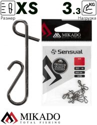 Застежка Mikado для безузлового крепления плетёнки BN размер XS.  тест 3.3 кг. (10 шт.)