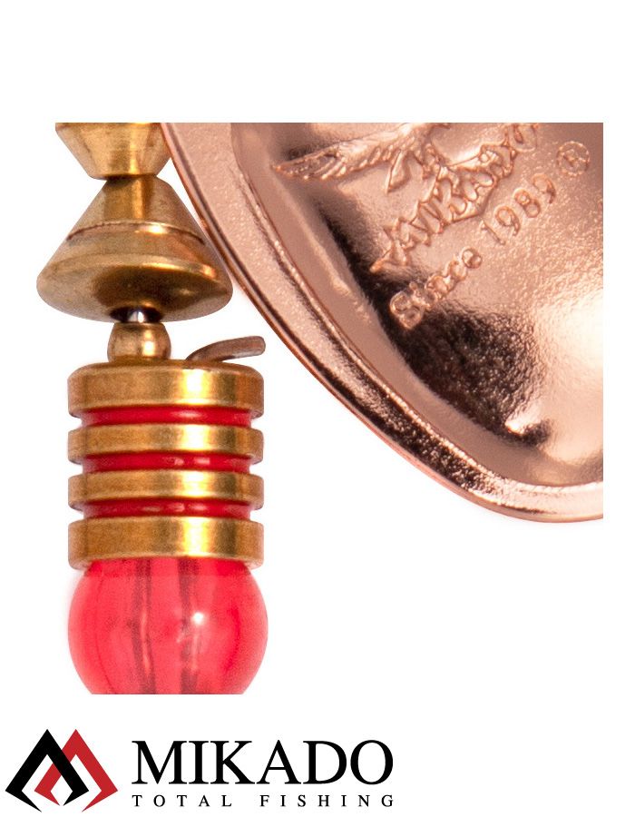 Блесна вращающаяся Mikado BLASTER №2, 4.3 г., медь 00, длина лепестка 25 мм.