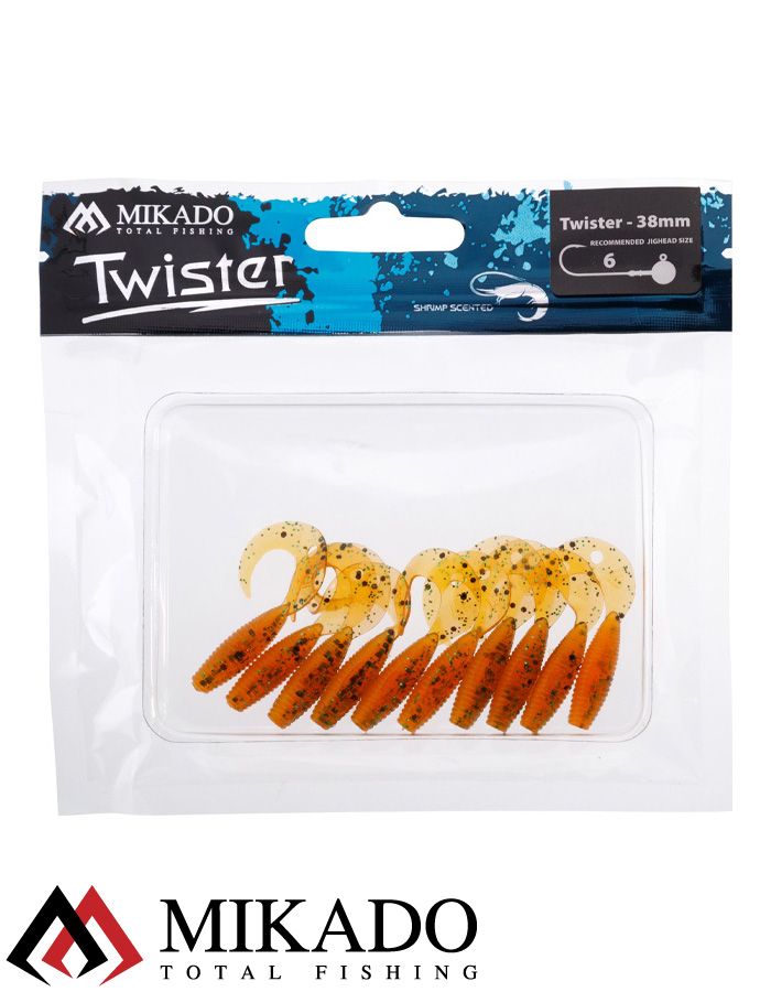 Твистер Mikado TWISTER 38 мм., 0.7 г., ORANGE PEPPER (10 шт.)