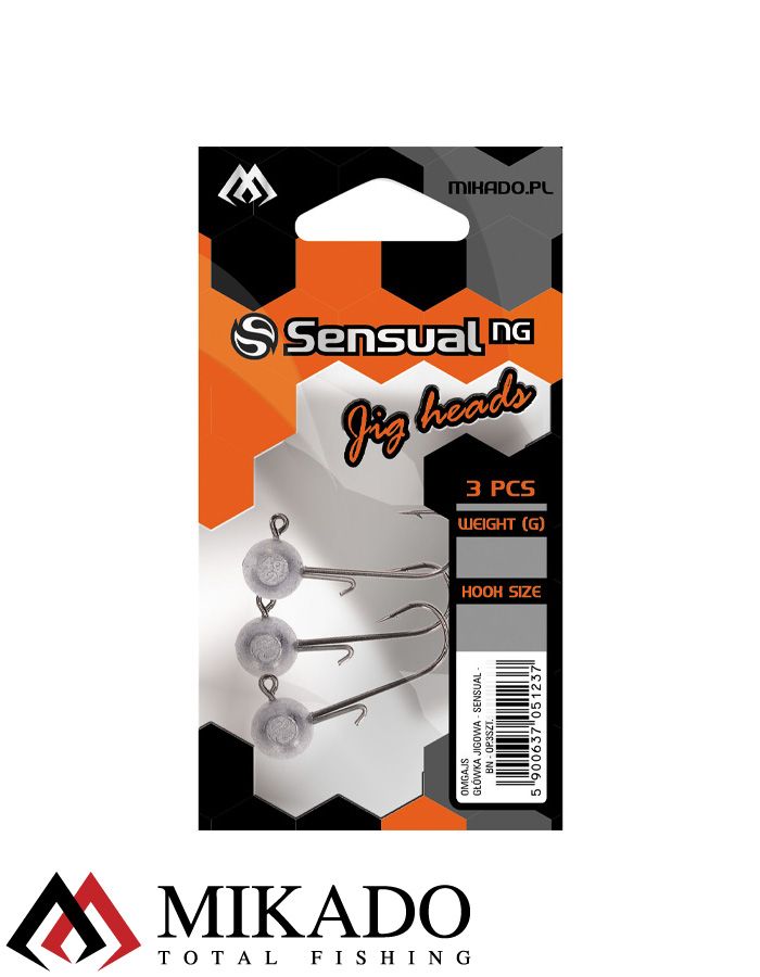 Джиг-головка Mikado SENSUAL NG с фиксатором приманки 8 г., крючок №3/0 (3 шт.)