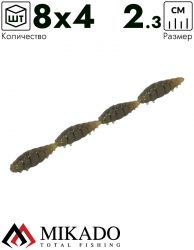 Личинка силиконовая Mikado M-AREA MULTI INSECT 4x23мм., оливковый (8шт.)