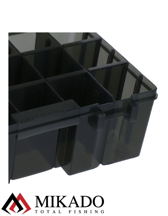 Коробка рыболовная Mikado, с глубокими отделениями FOR BAITS DEEP WITH COMPARTMENTS (29x18.5x7см.)