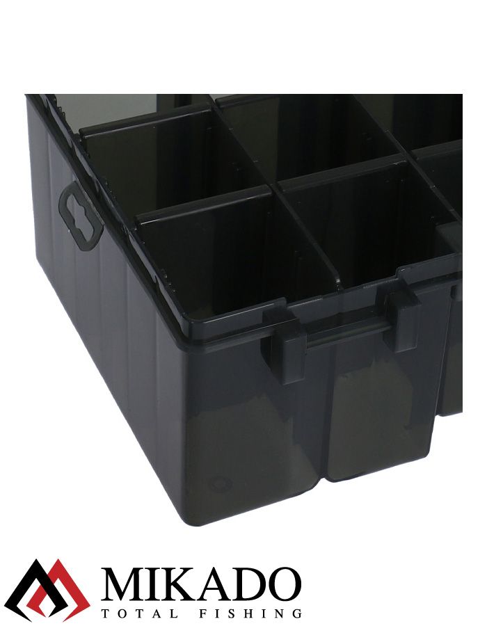 Коробка рыболовная Mikado, с глубокими отделениями FOR BAITS DEEP WITH COMPARTMENTS (29x18.5x7см.)
